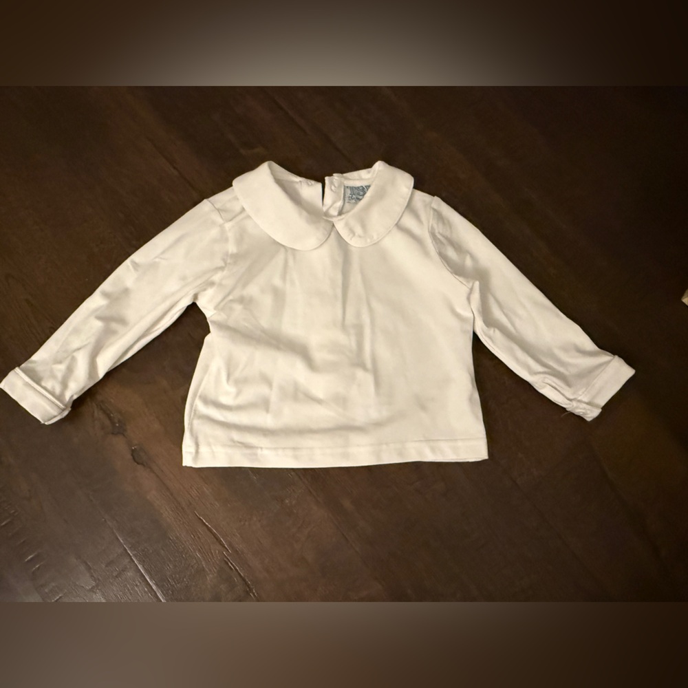 Classic White Long-Sleeve Shirt with Peter Pan Collar - Kids